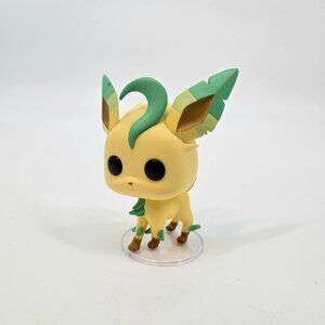 Funko Pokemon Yellow and Green Leafeon Vinyl Figure on Clear Base Loose #866 4"
